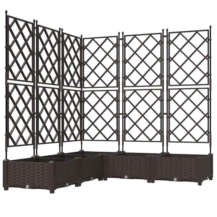 Have Blomsterkrukke 5 stk. Brun 120 x 120 x 125,5 cm PP