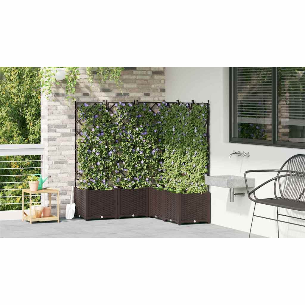 Have Blomsterkrukke 5 stk. Brun 120 x 120 x 143 cm PP