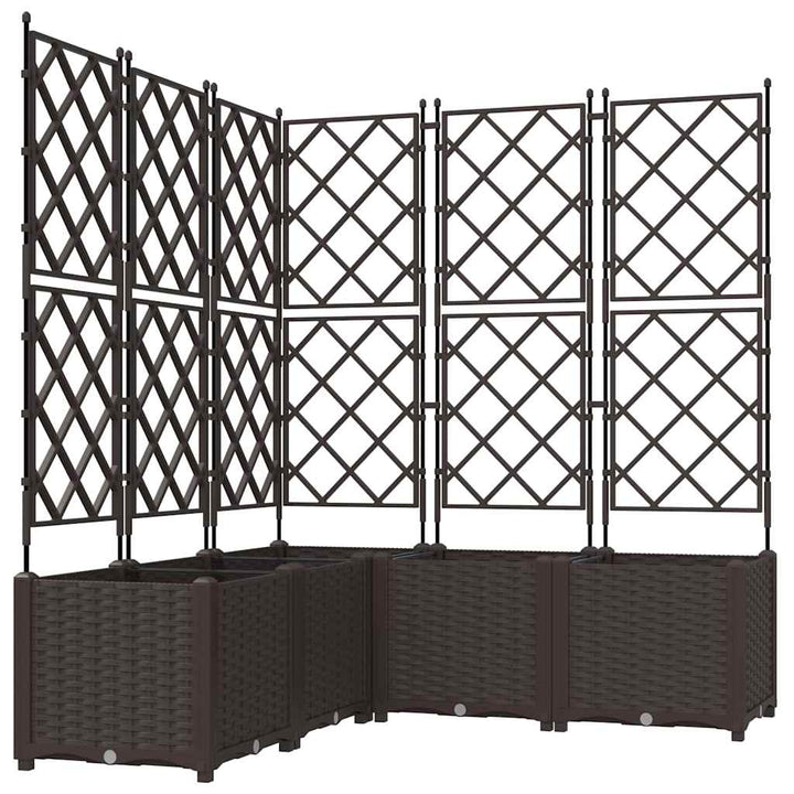 Have Blomsterkrukke 5 stk. Brun 120 x 120 x 143 cm PP
