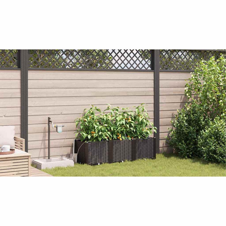 Have Blomsterkrukke 3 stk. Brun 120 x 40 x 37,5 cm PP