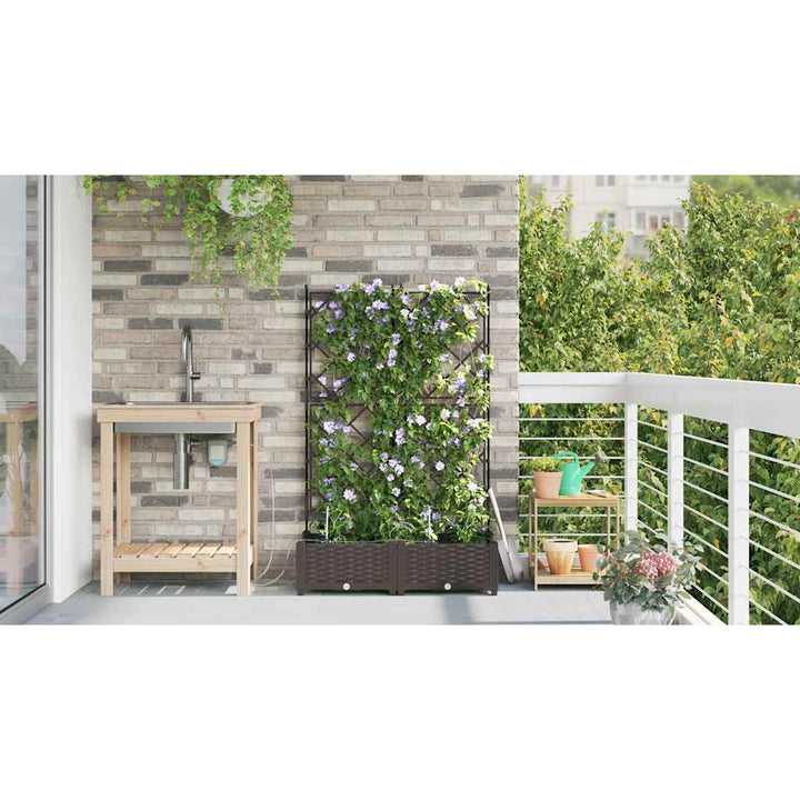 Have Blomsterkrukke 2 stk. Brun 80 x 40 x 126 cm PP
