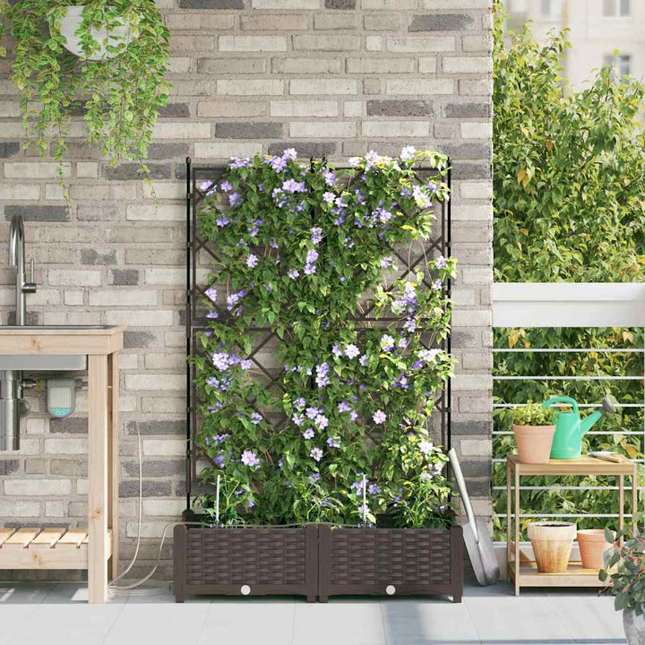 Have Blomsterkrukke 2 stk. Brun 80 x 40 x 126 cm PP