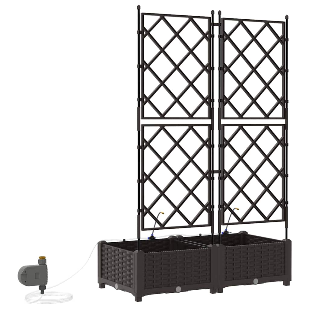 Have Blomsterkrukke 2 stk. Brun 80 x 40 x 126 cm PP