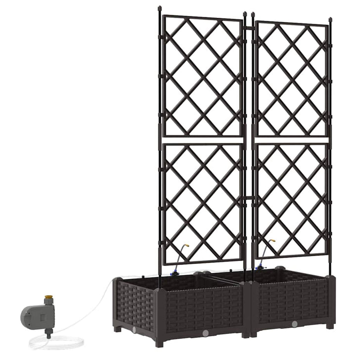 Have Blomsterkrukke 2 stk. Brun 80 x 40 x 126 cm PP