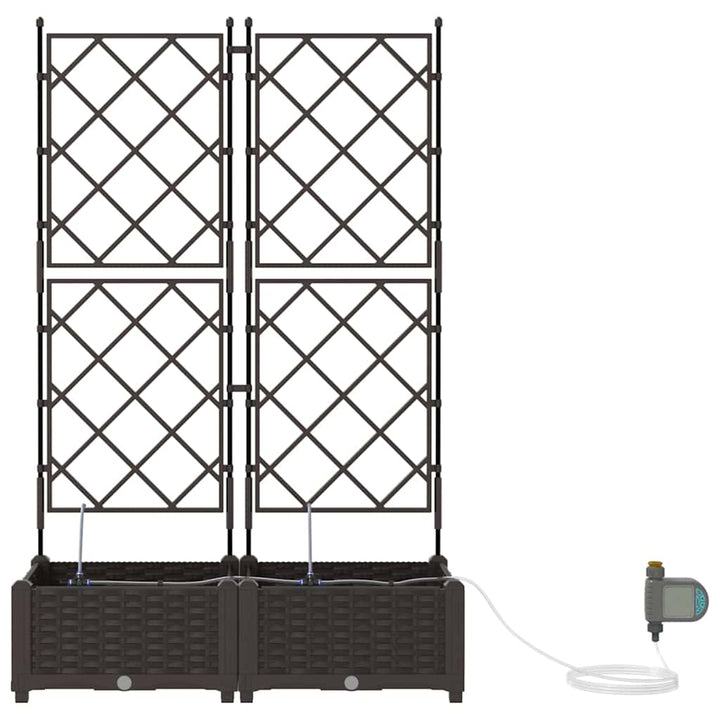 Have Blomsterkrukke 2 stk. Brun 80 x 40 x 126 cm PP