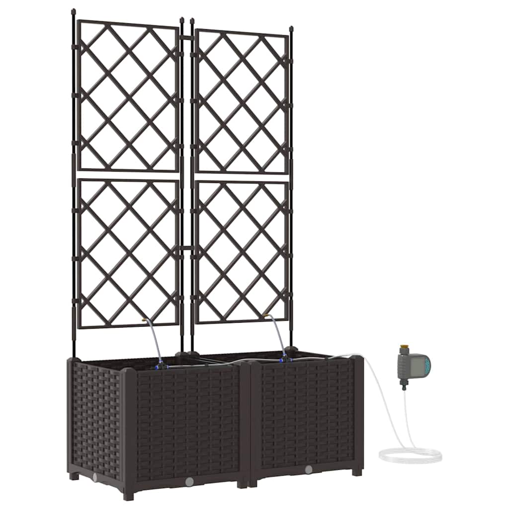 Have Blomsterkrukke 2 pcs Brun 80 x 40 x 142 cm Plastik