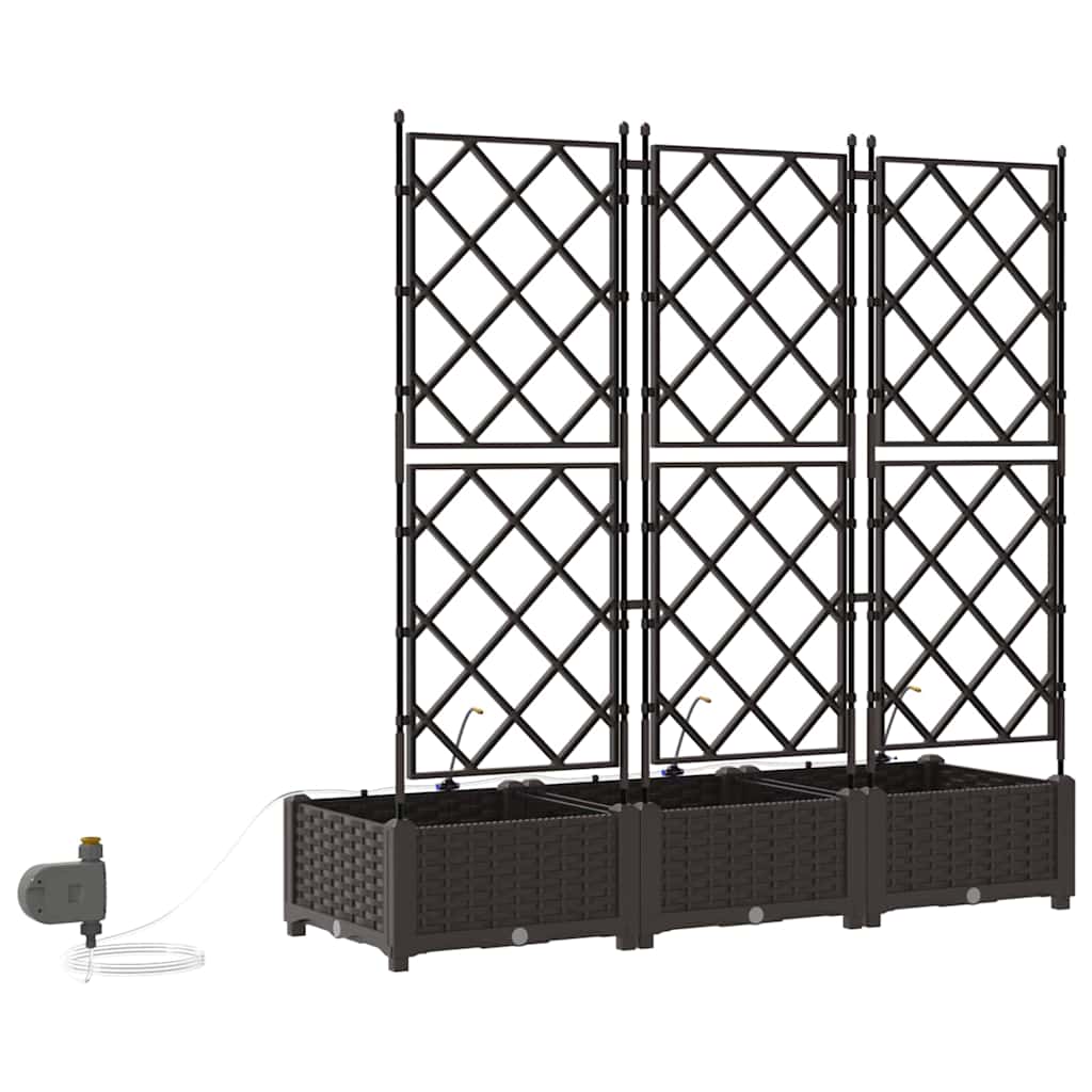 Have Blomsterkrukke 3 stk. Brun 120 x 40 x 126 cm PP