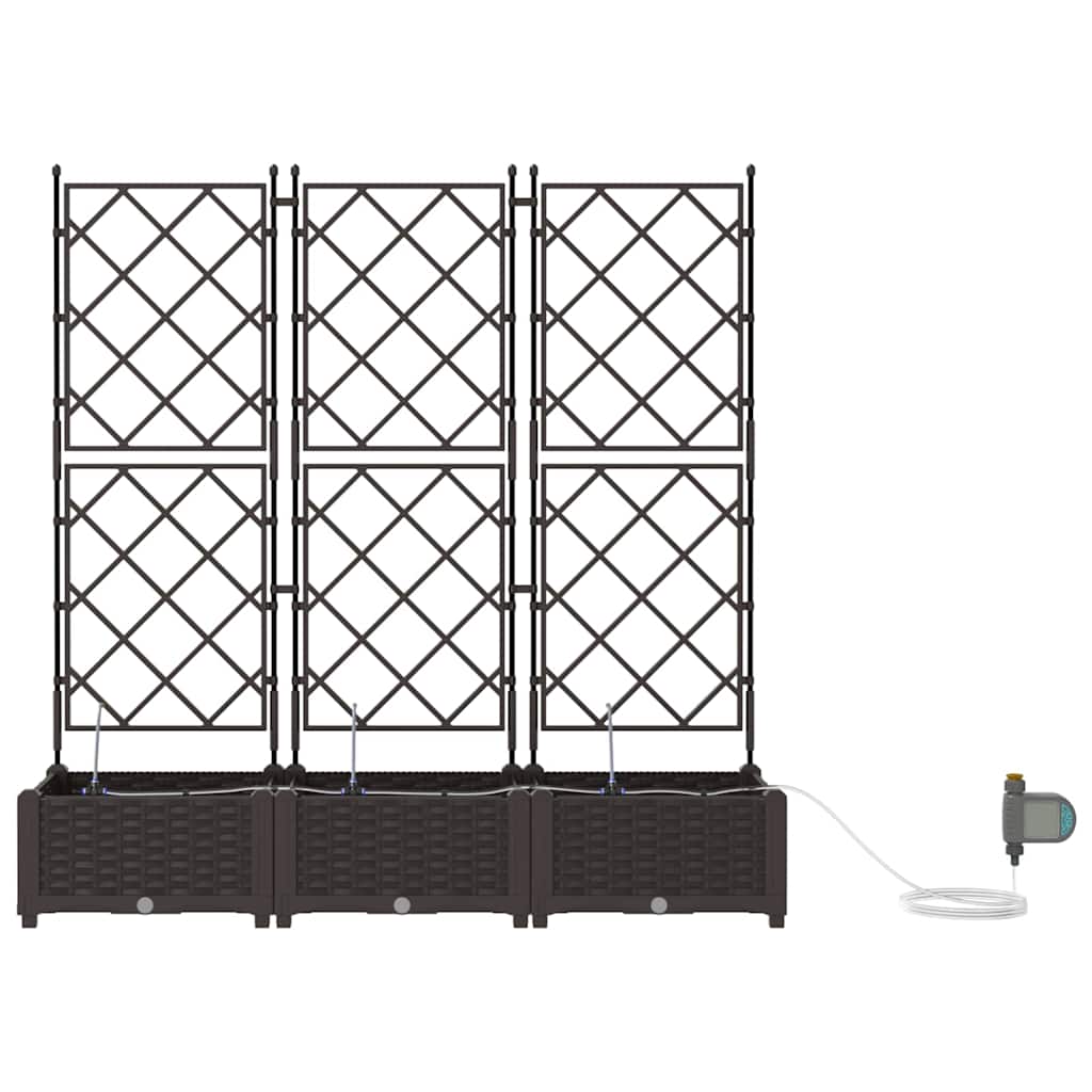 Have Blomsterkrukke 3 stk. Brun 120 x 40 x 126 cm PP