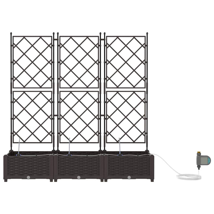 Have Blomsterkrukke 3 stk. Brun 120 x 40 x 126 cm PP