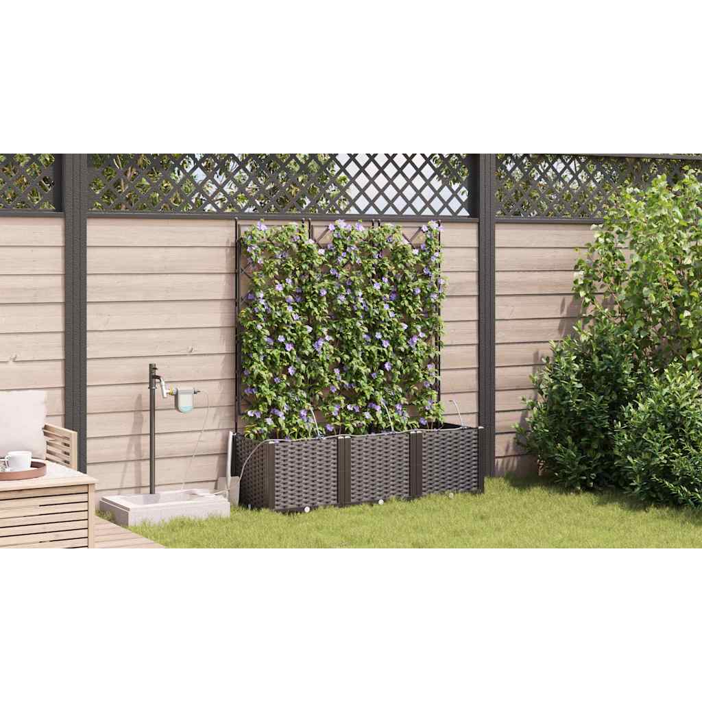 Have Blomsterkrukke 3 stk. Brun 120 x 40 x 142 cm PP