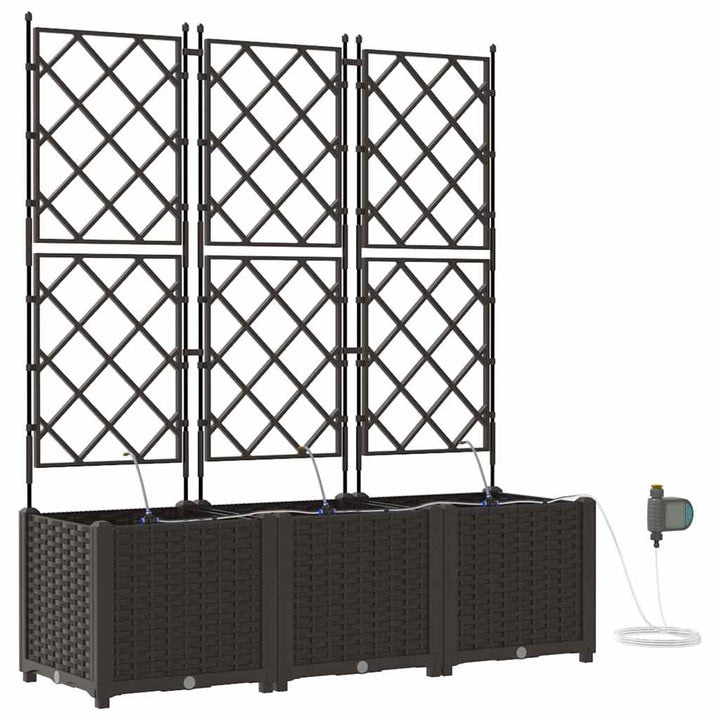 Have Blomsterkrukke 3 stk. Brun 120 x 40 x 142 cm PP
