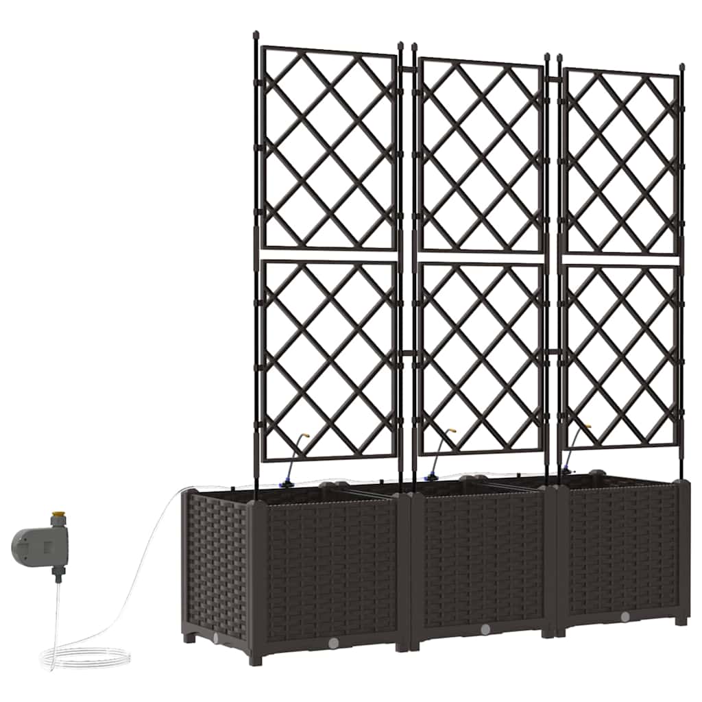 Have Blomsterkrukke 3 stk. Brun 120 x 40 x 142 cm PP