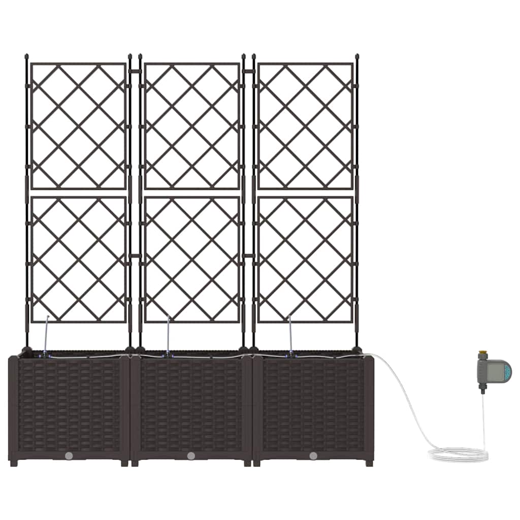 Have Blomsterkrukke 3 stk. Brun 120 x 40 x 142 cm PP