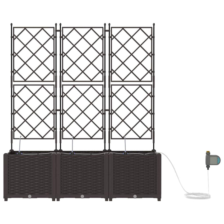 Have Blomsterkrukke 3 stk. Brun 120 x 40 x 142 cm PP