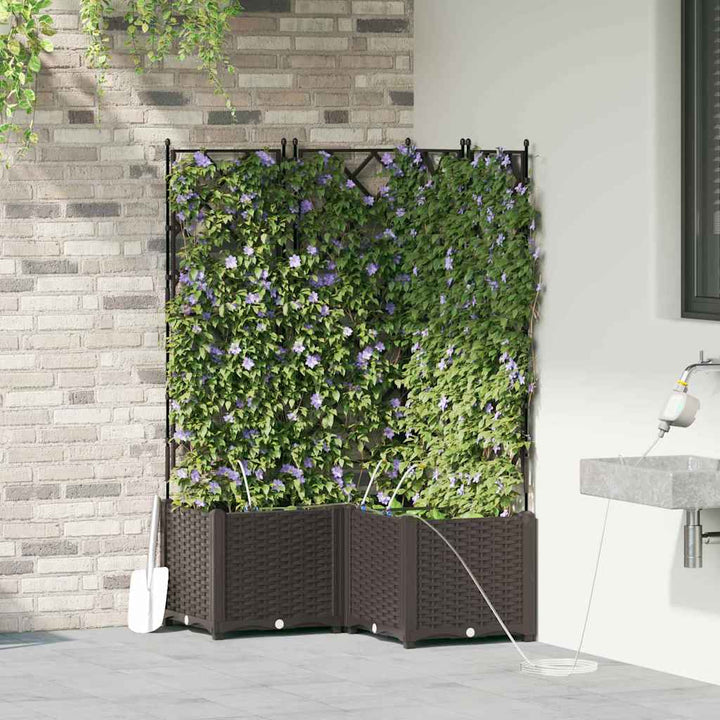 Have Blomsterkrukke 3 stk. Brun 80 x 80 x 142 cm PP