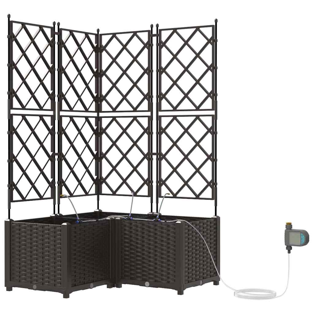 Have Blomsterkrukke 3 stk. Brun 80 x 80 x 142 cm PP