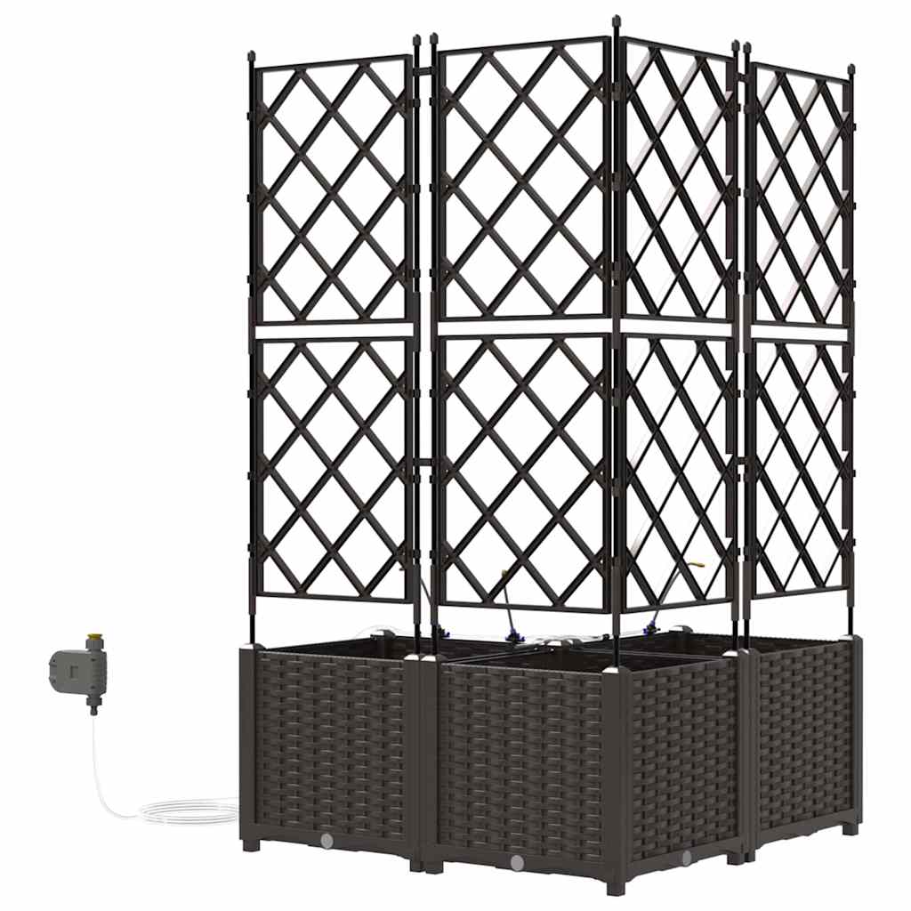 Have Blomsterkrukke 3 stk. Brun 80 x 80 x 142 cm PP