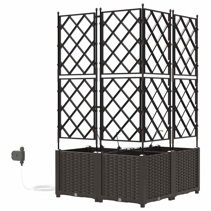 Have Blomsterkrukke 3 stk. Brun 80 x 80 x 142 cm PP