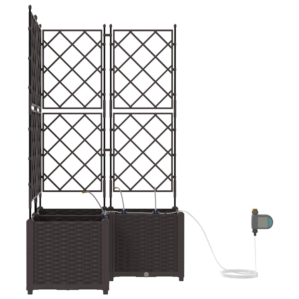 Have Blomsterkrukke 3 stk. Brun 80 x 80 x 142 cm PP