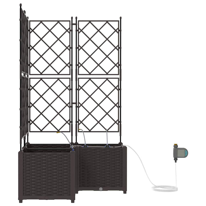Have Blomsterkrukke 3 stk. Brun 80 x 80 x 142 cm PP
