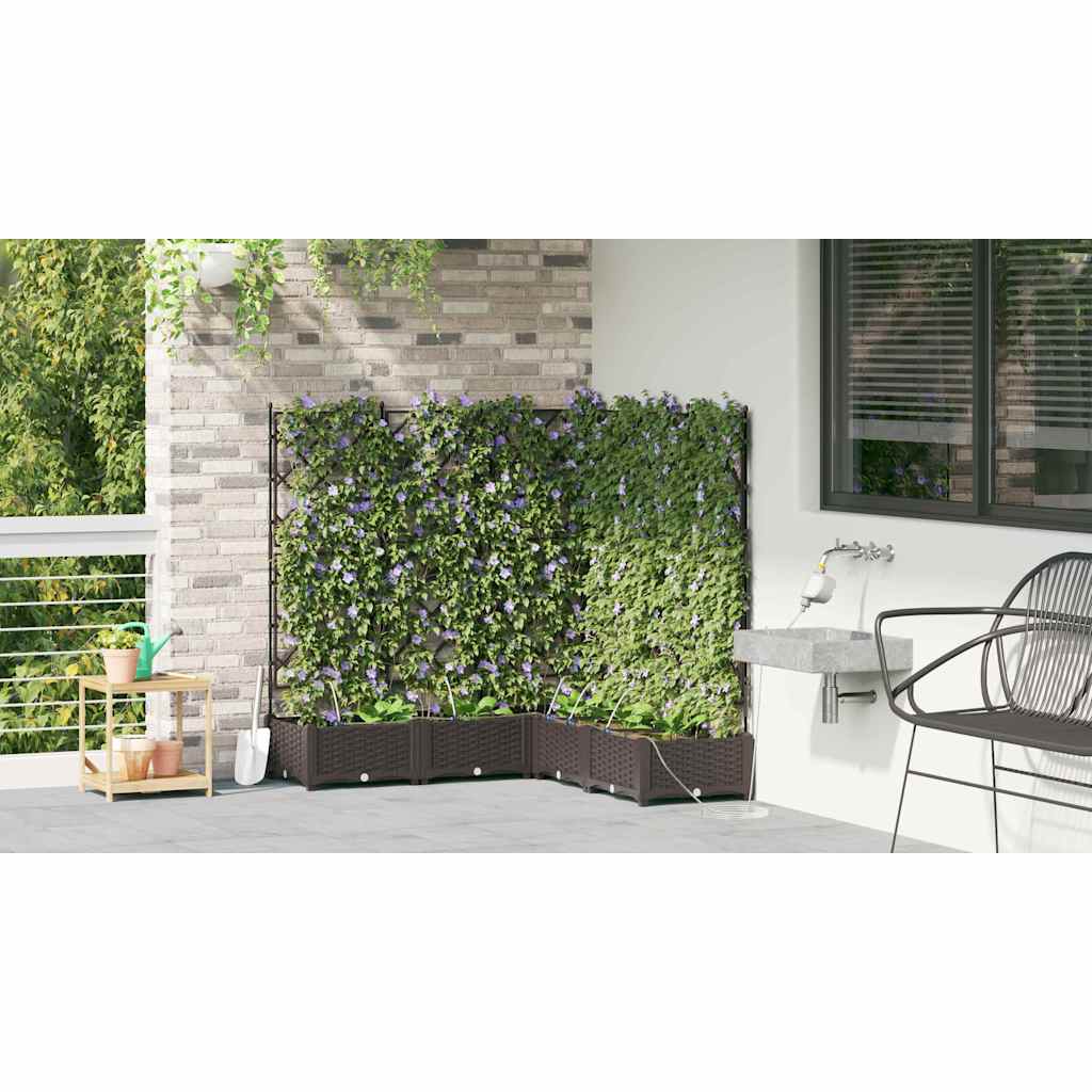 Have Blomsterkrukke 5 stk. Brun 120 x 120 x 126 cm PP