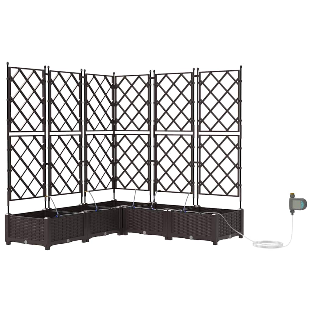 Have Blomsterkrukke 5 stk. Brun 120 x 120 x 126 cm PP