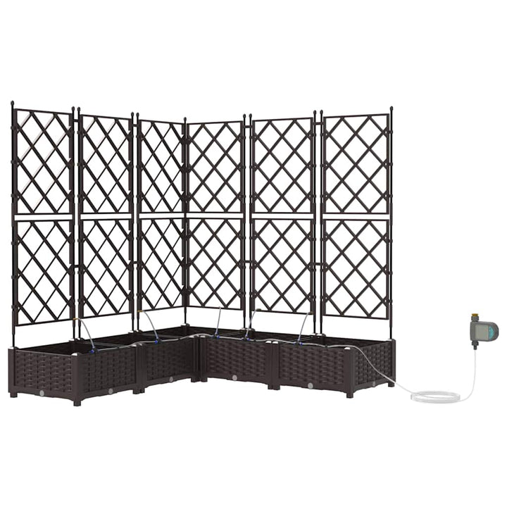Have Blomsterkrukke 5 stk. Brun 120 x 120 x 126 cm PP