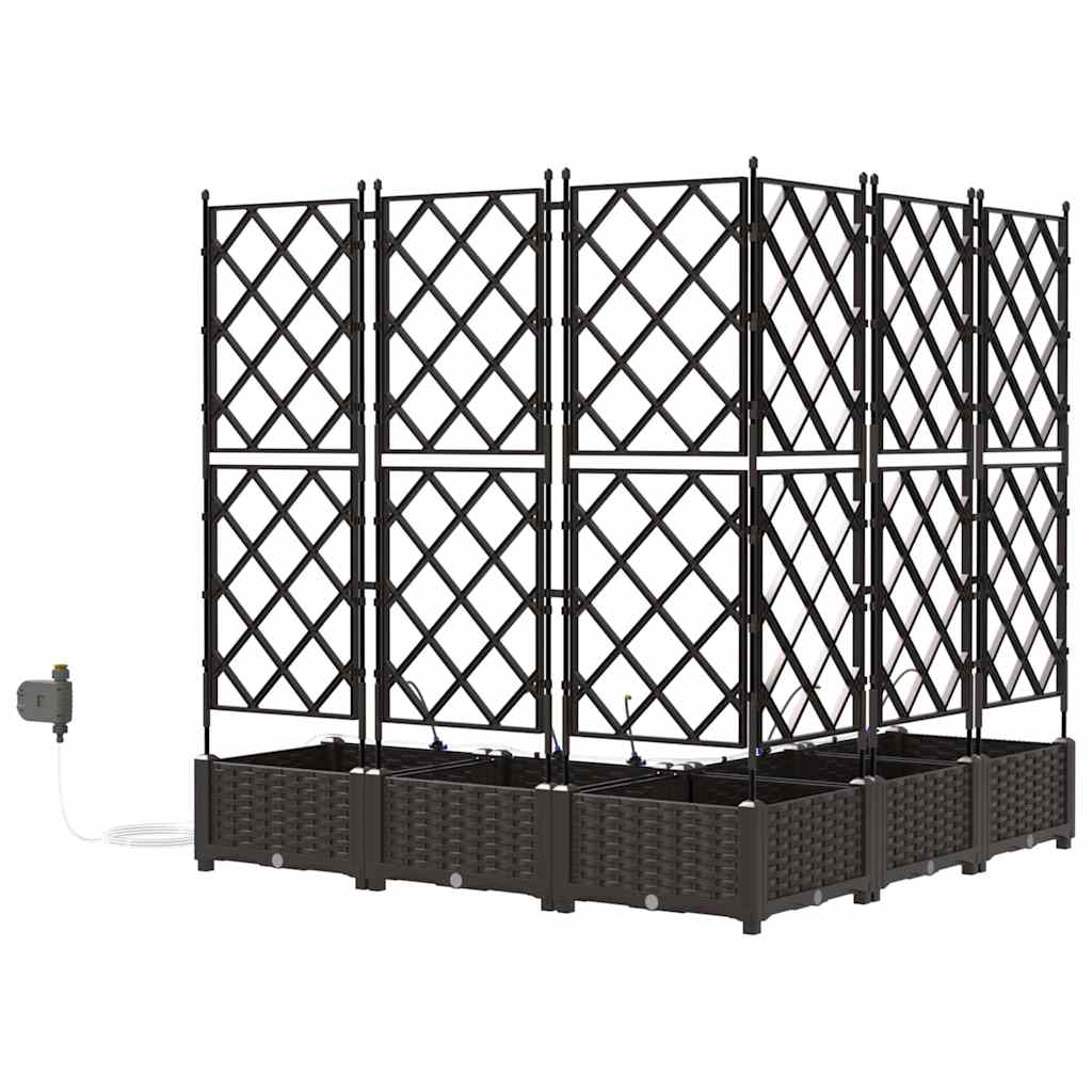 Have Blomsterkrukke 5 stk. Brun 120 x 120 x 126 cm PP
