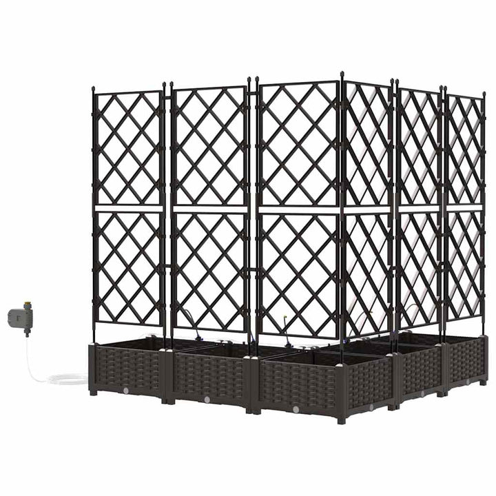 Have Blomsterkrukke 5 stk. Brun 120 x 120 x 126 cm PP
