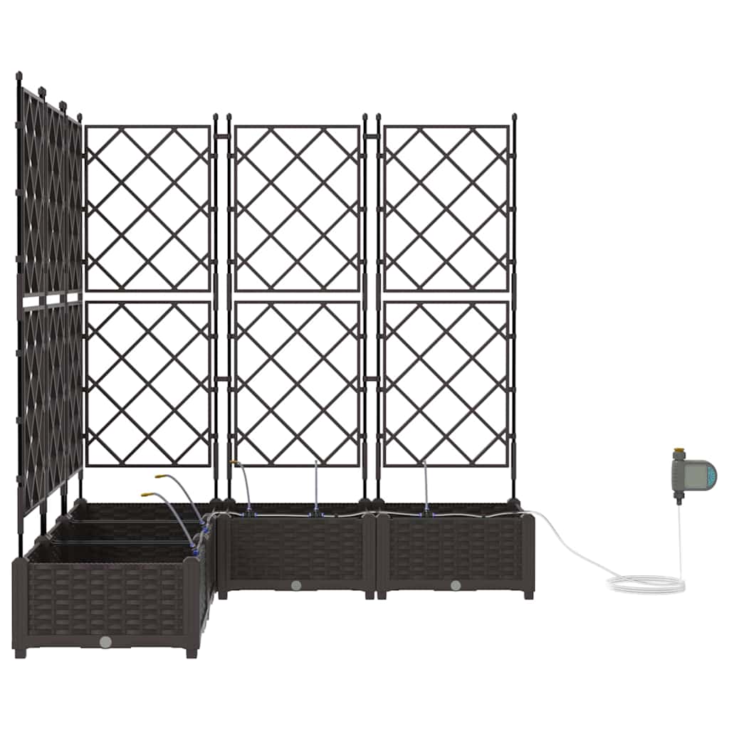 Have Blomsterkrukke 5 stk. Brun 120 x 120 x 126 cm PP