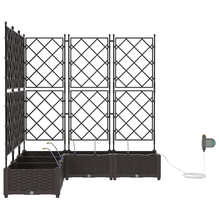Have Blomsterkrukke 5 stk. Brun 120 x 120 x 126 cm PP