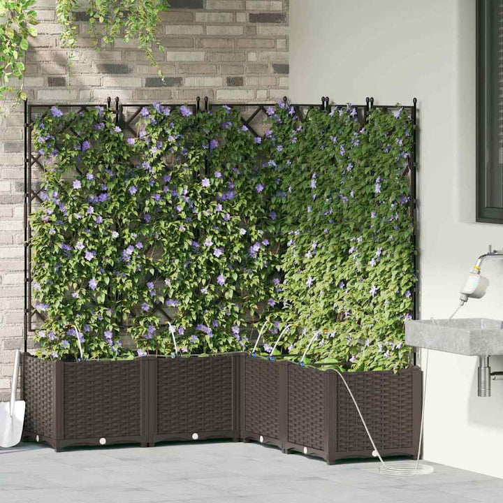 Have Blomsterkrukke 5 stk. Brun 120 x 120 x 142 cm PP