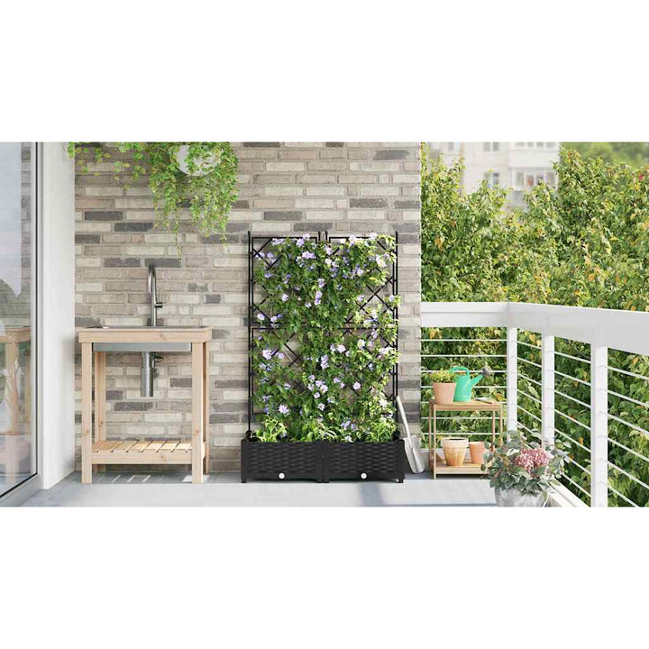 Have Blomsterkrukke 2 stk. Sort 80 x 40 x 125,5 cm PP