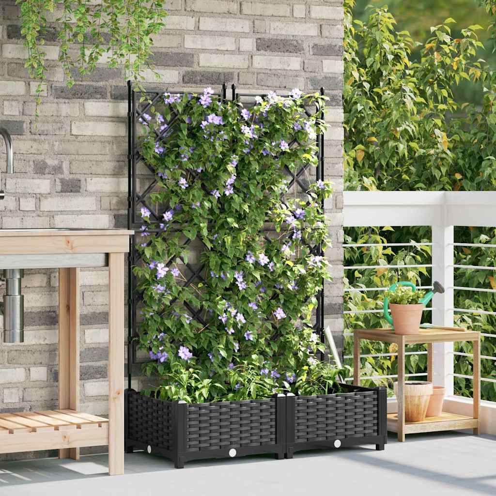 Have Blomsterkrukke 2 stk. Sort 80 x 40 x 125,5 cm PP