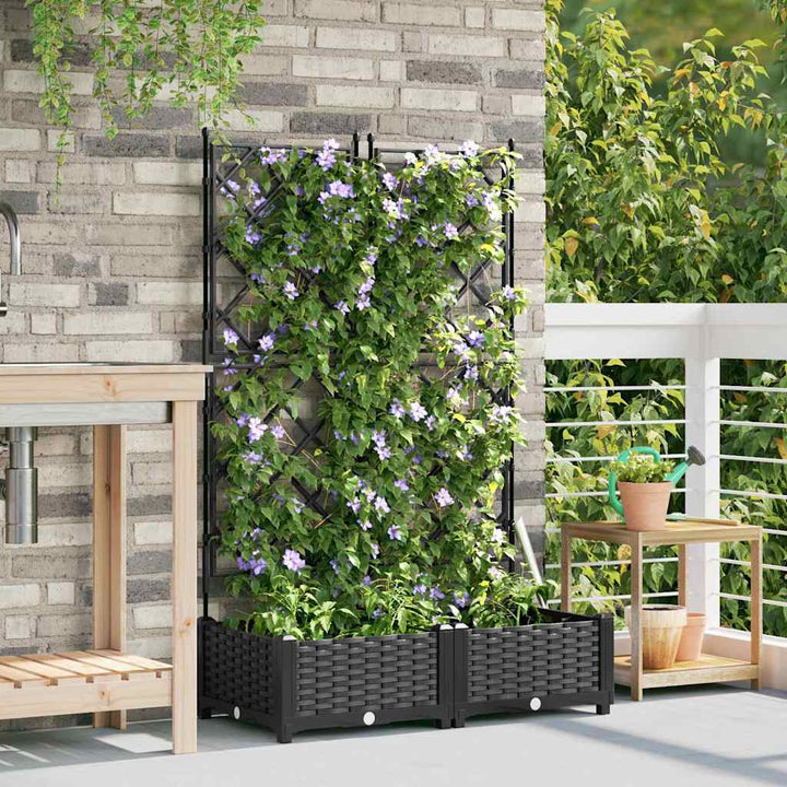 Have Blomsterkrukke 2 stk. Sort 80 x 40 x 125,5 cm PP