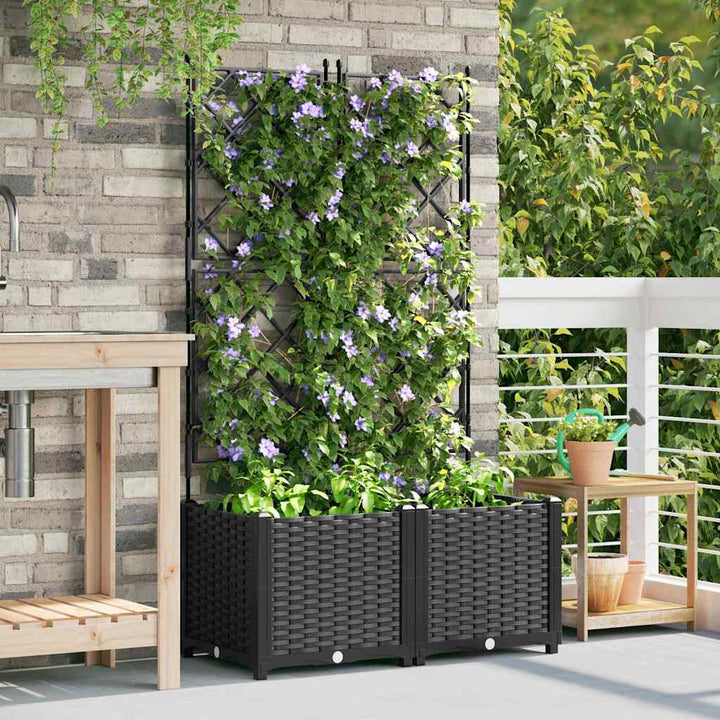 Have Blomsterkrukke 2 stk. Sort 80 x 40 x 143 cm PP
