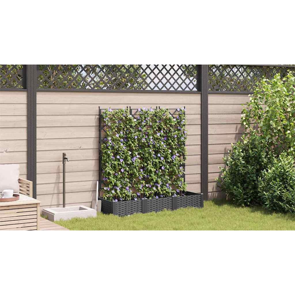 Have Blomsterkrukke 3 stk. Sort 120 x 40 x 125,5 cm PP