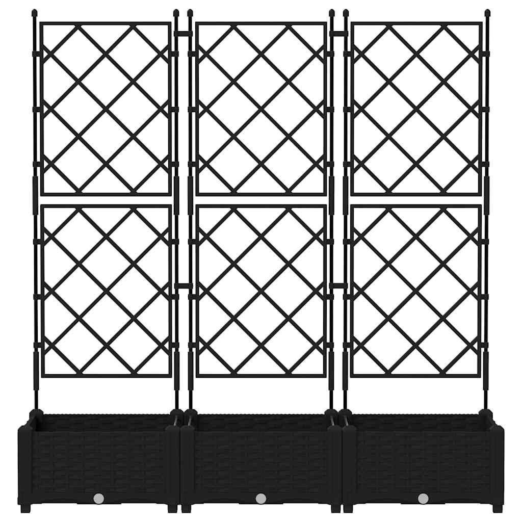 Have Blomsterkrukke 3 stk. Sort 120 x 40 x 125,5 cm PP