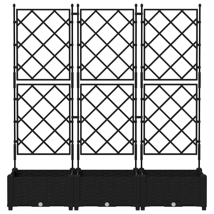 Have Blomsterkrukke 3 stk. Sort 120 x 40 x 125,5 cm PP