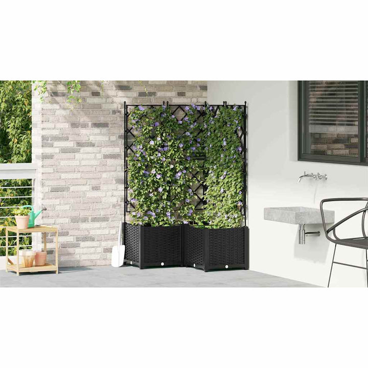Have Blomsterkrukke 3 stk. Sort 80 x 80 x 143 cm PP