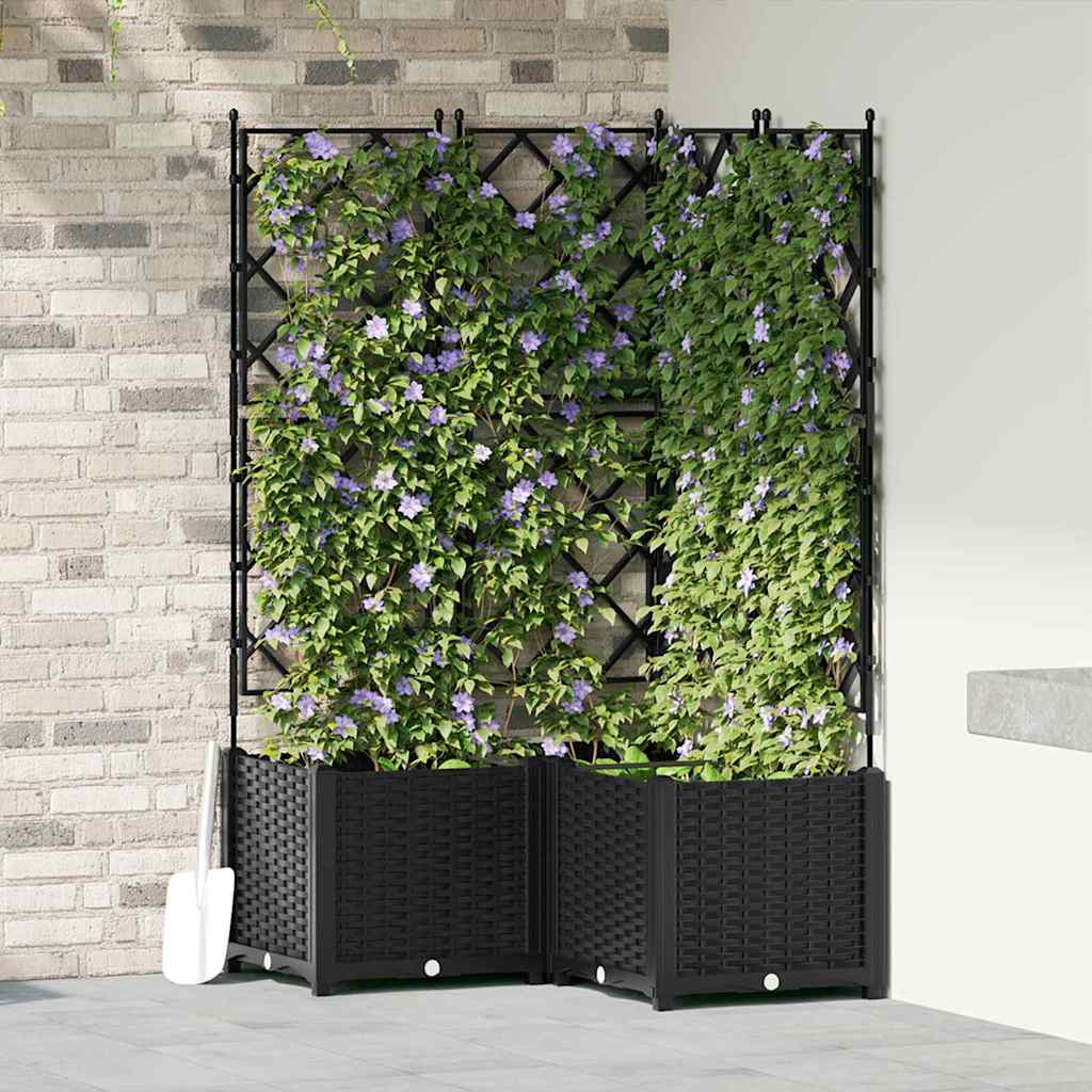 Have Blomsterkrukke 3 stk. Sort 80 x 80 x 143 cm PP