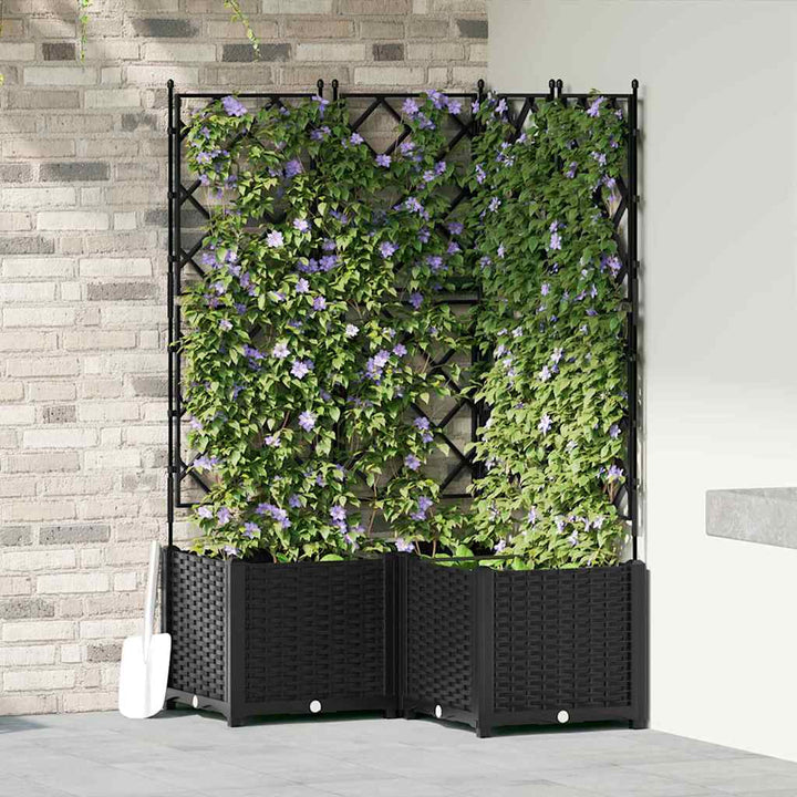 Have Blomsterkrukke 3 stk. Sort 80 x 80 x 143 cm PP