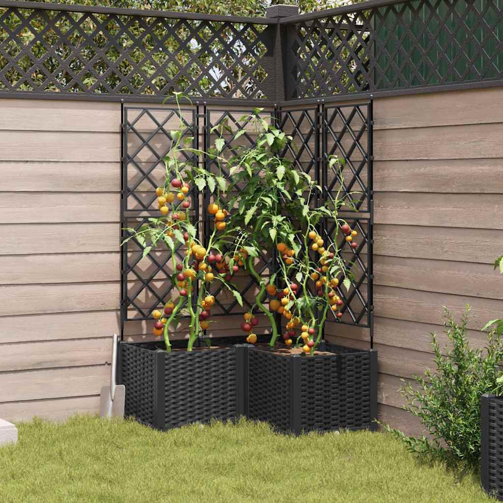 Have Blomsterkrukke 3 stk. Sort 80 x 80 x 143 cm PP