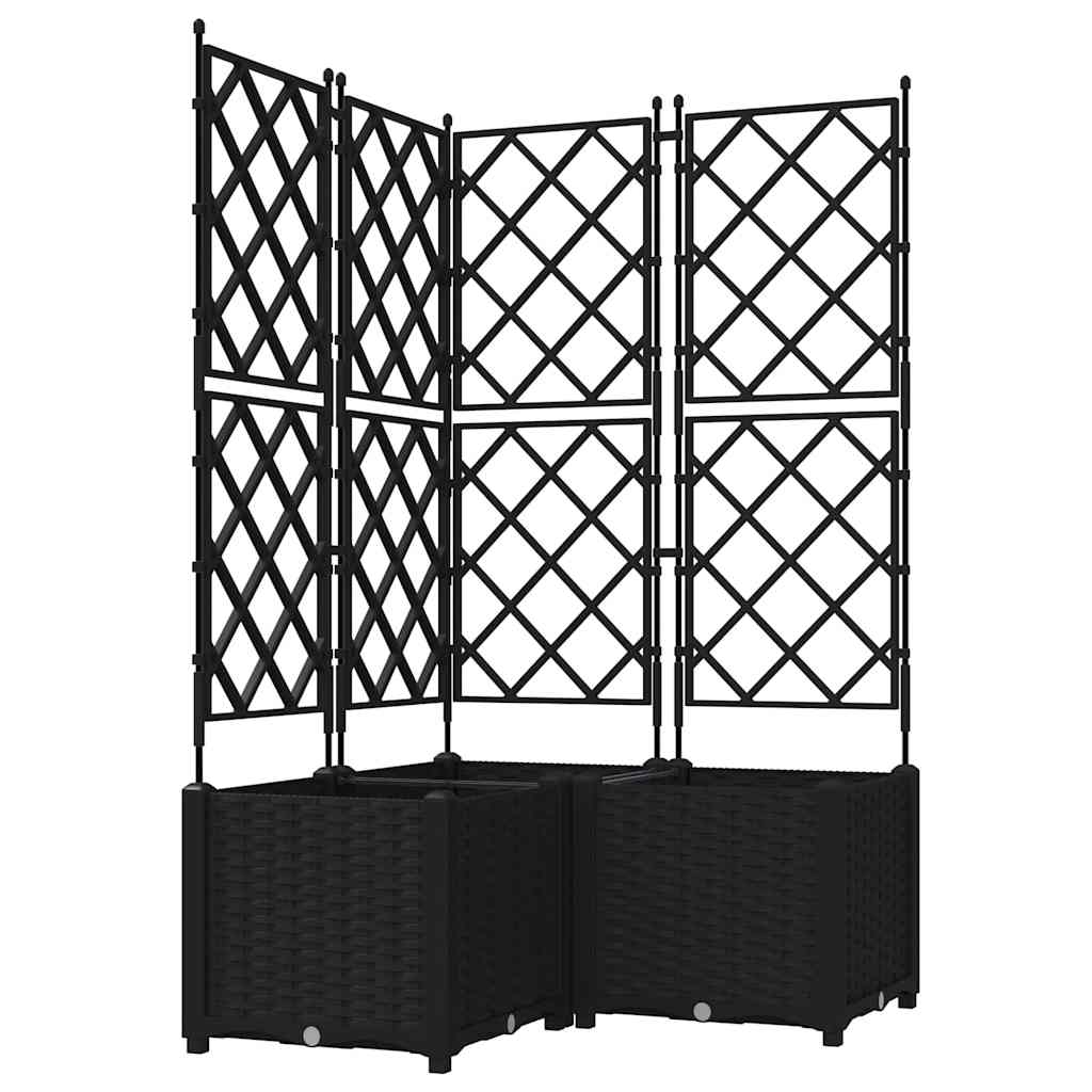 Have Blomsterkrukke 3 stk. Sort 80 x 80 x 143 cm PP