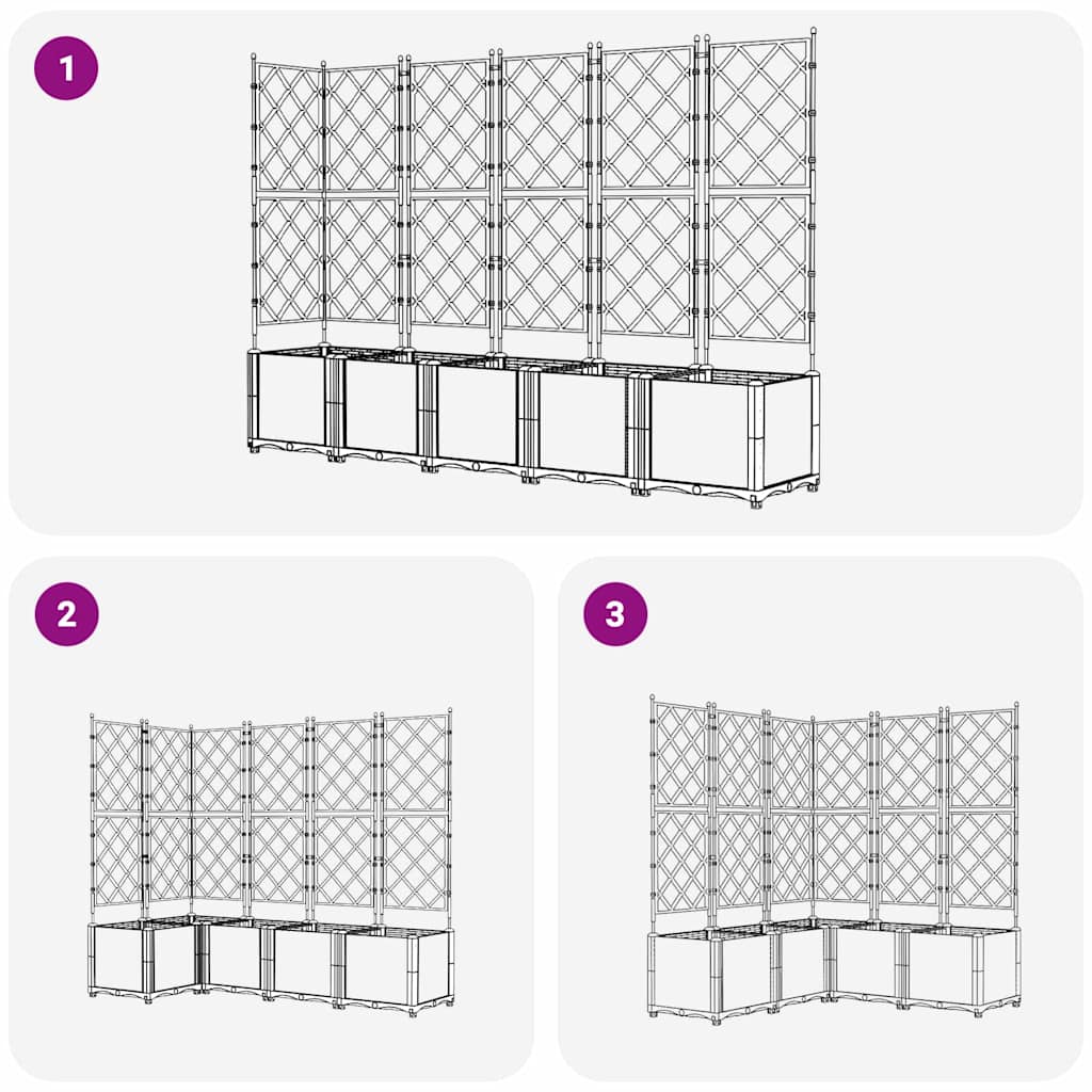 Have Blomsterkrukke 5 stk. Sort 120 x 120 x 143 cm PP