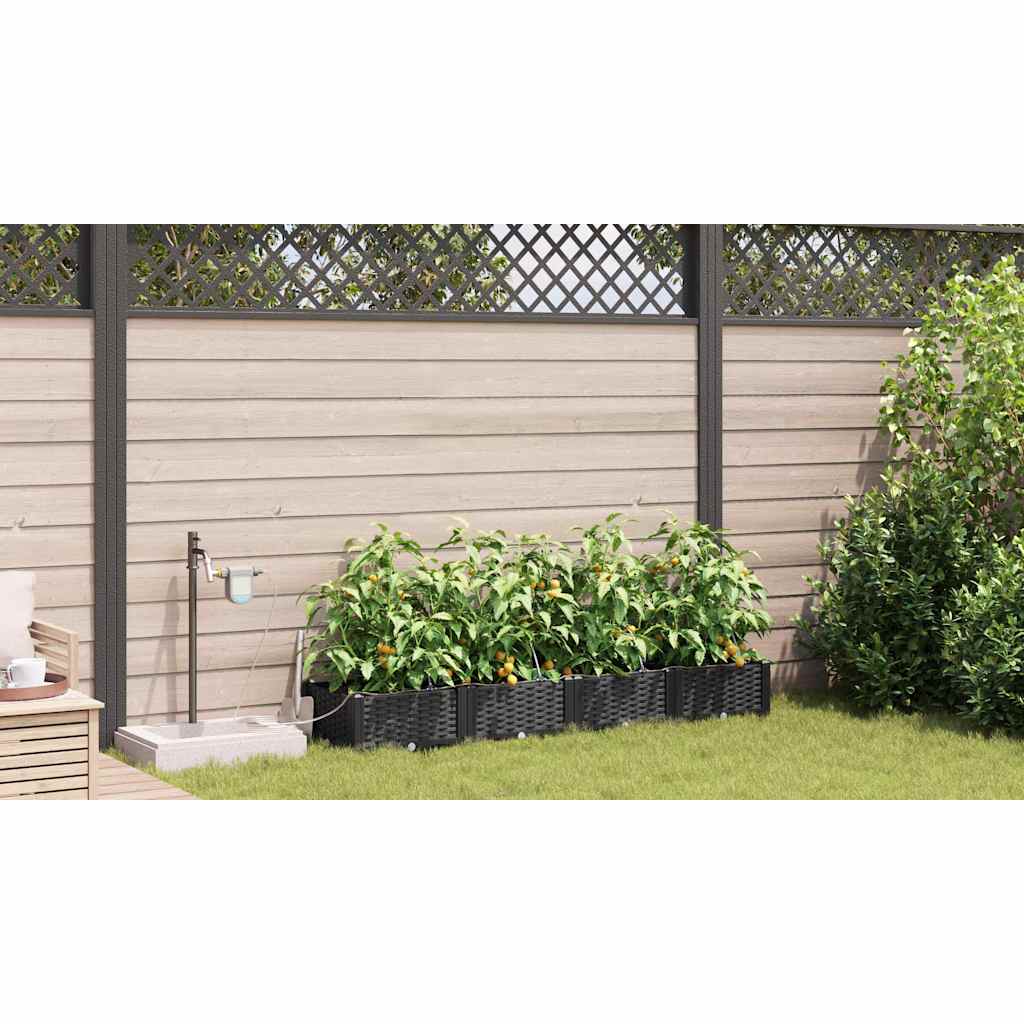 Have Blomsterkrukke 4 stk. Sort 160 x 40 x 22 cm PP