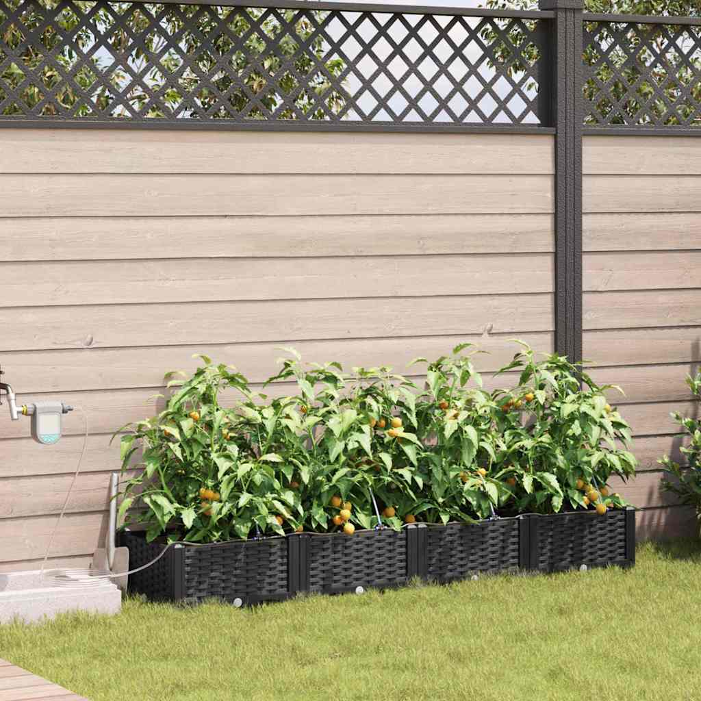 Have Blomsterkrukke 4 stk. Sort 160 x 40 x 22 cm PP
