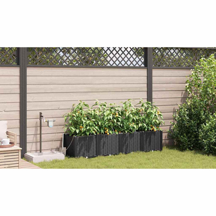 Have Blomsterkrukke 4 stk. Sort 160 x 40 x 37,5 cm PP