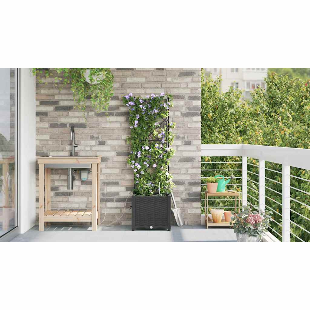 Have Blomsterkrukke Sort 40 x 40 x 142 cm PP