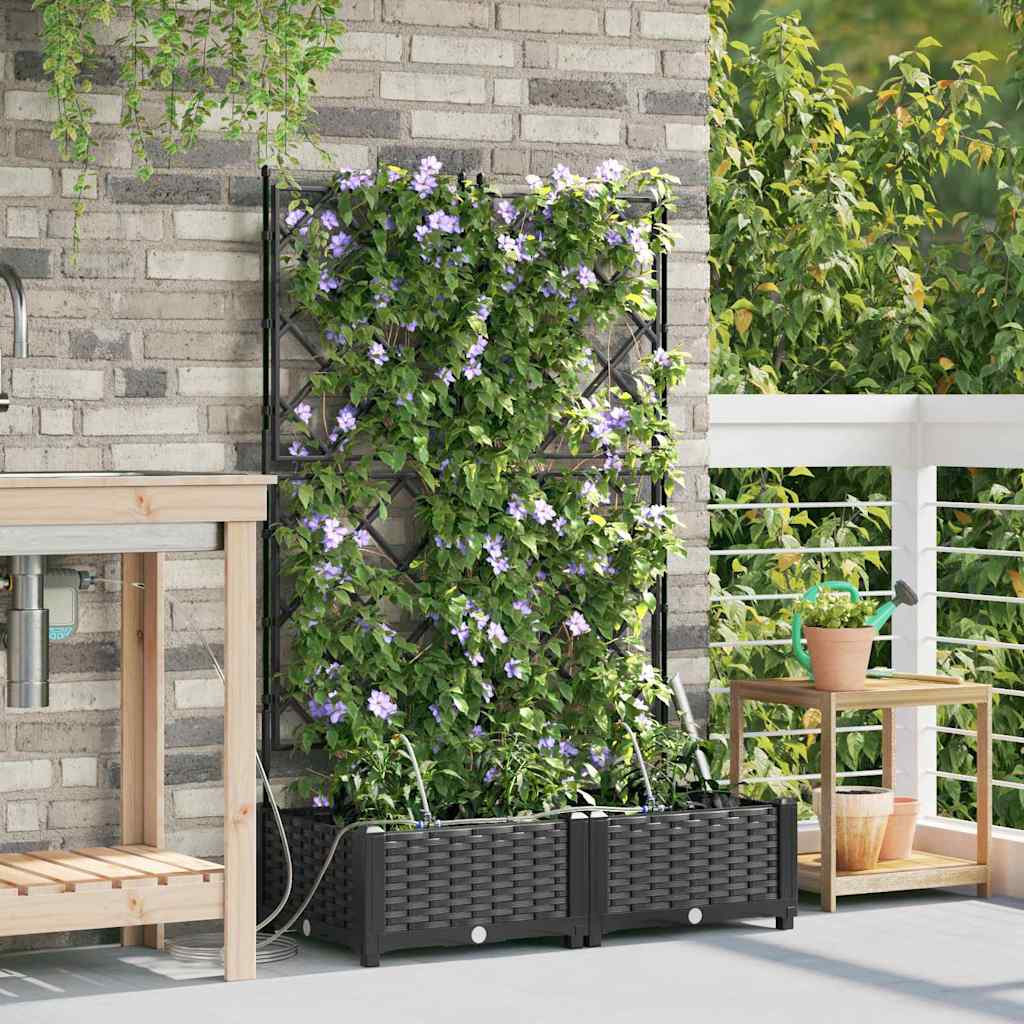 Have Blomsterkrukke 2 stk. Sort 80 x 40 x 126 cm PP